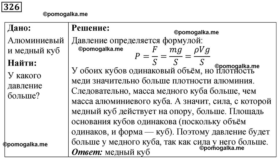 страница 48 номер 326 физика 7 класс Марон сборник задач и упражнений 2025 год