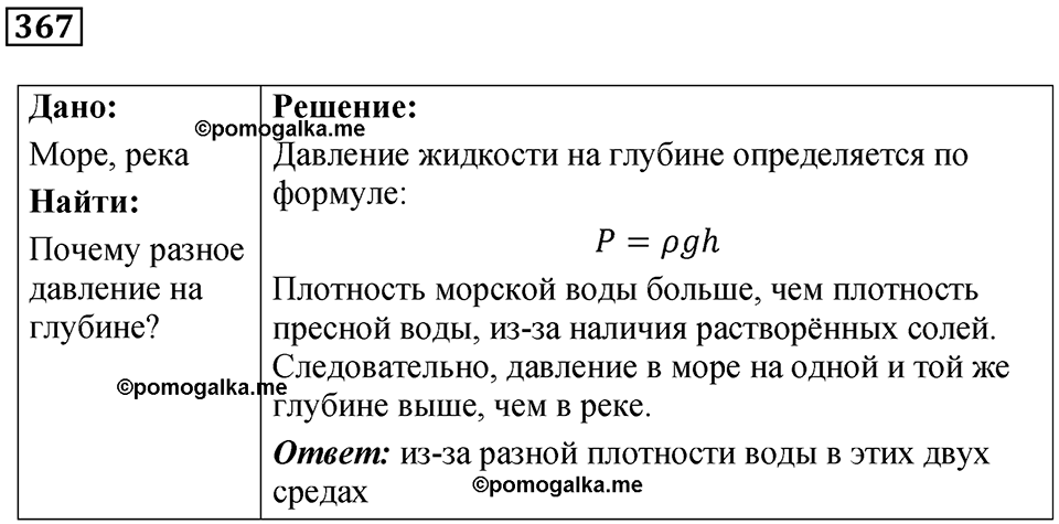 страница 52 номер 367 физика 7 класс Марон сборник задач и упражнений 2025 год