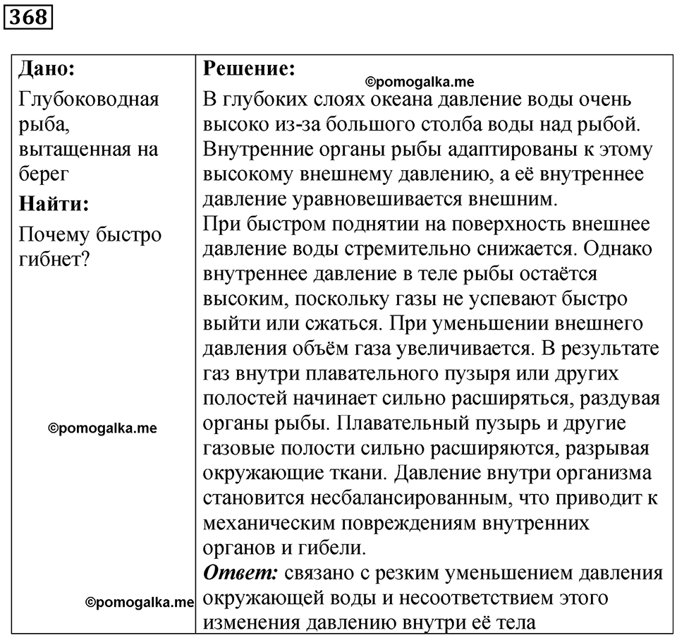 страница 52 номер 368 физика 7 класс Марон сборник задач и упражнений 2025 год