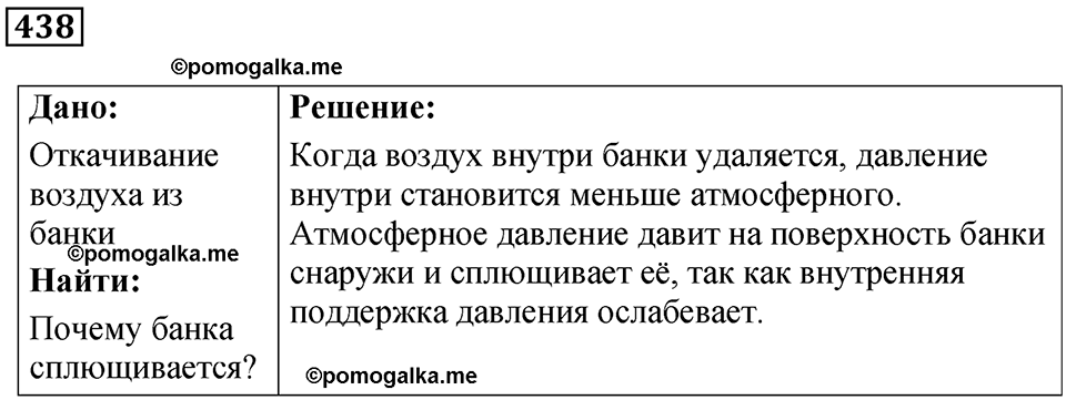 страница 61 номер 438 физика 7 класс Марон сборник задач и упражнений 2025 год