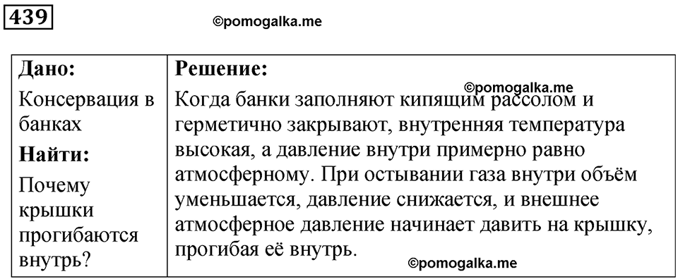 страница 61 номер 439 физика 7 класс Марон сборник задач и упражнений 2025 год