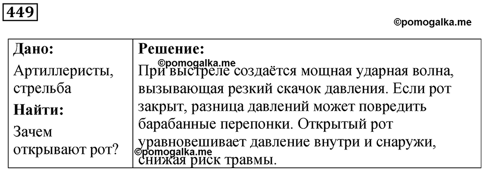 страница 62 номер 449 физика 7 класс Марон сборник задач и упражнений 2025 год