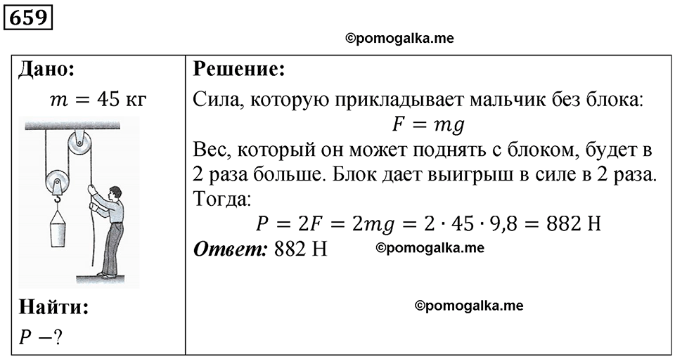страница 91 номер 659 физика 7 класс Марон сборник задач и упражнений 2025 год