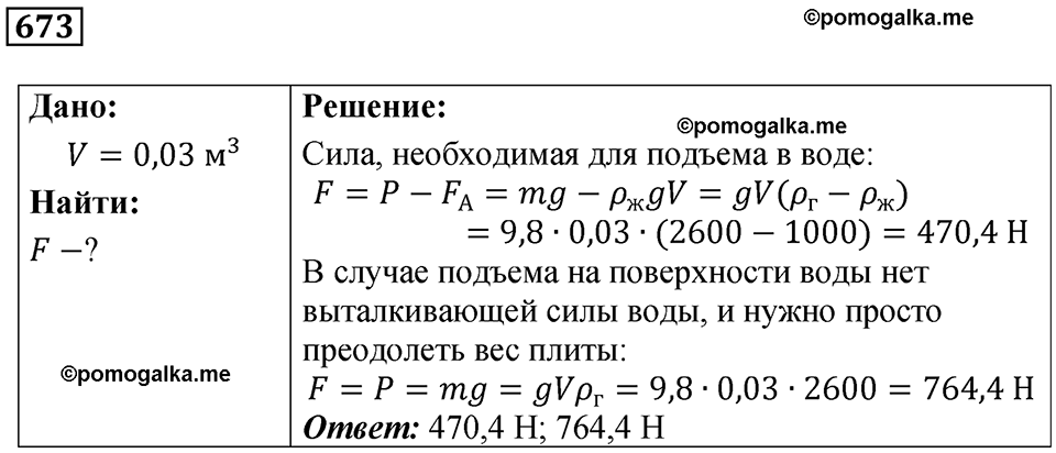 страница 93 номер 673 физика 7 класс Марон сборник задач и упражнений 2025 год