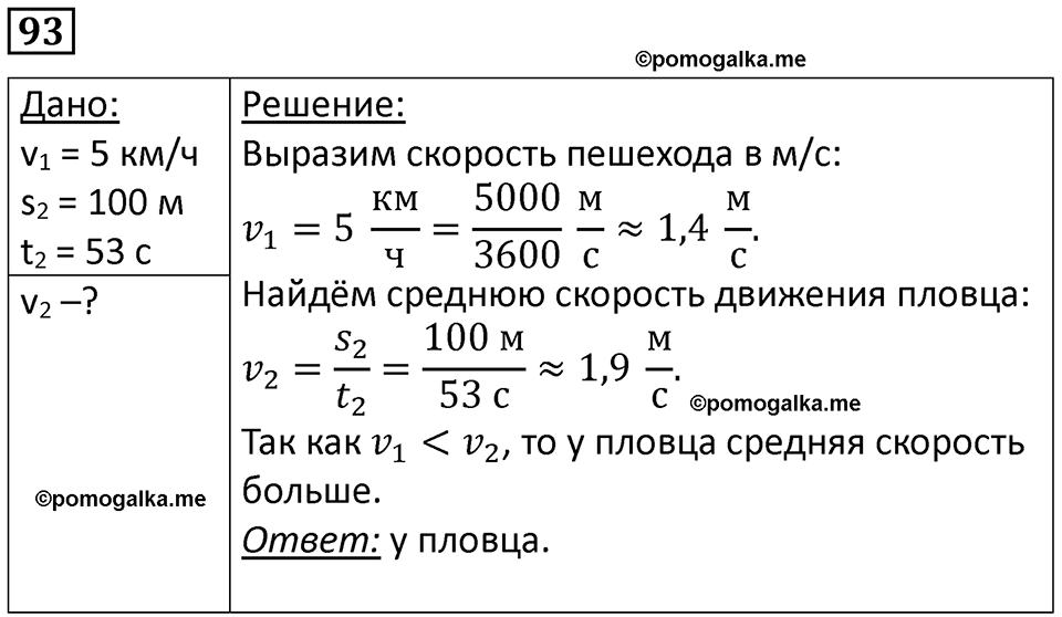 страница 17 номер 93 физика 7 класс Марон сборник задач и упражнений 2025 год