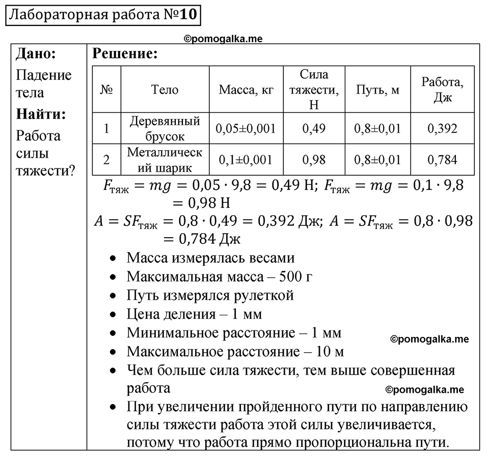 лабораторная работа 10 физика 7 класс Минькова тетрадь для лабораторных работ 2026 год