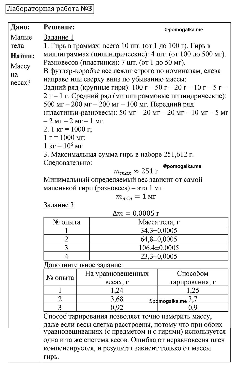 лабораторная работа 3 физика 7 класс Минькова тетрадь для лабораторных работ 2026 год