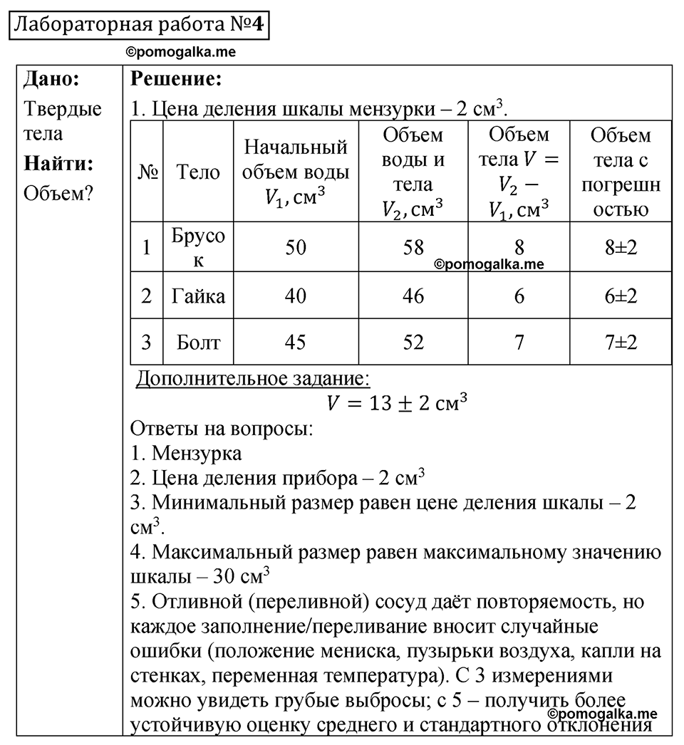 лабораторная работа 4 физика 7 класс Минькова тетрадь для лабораторных работ 2026 год