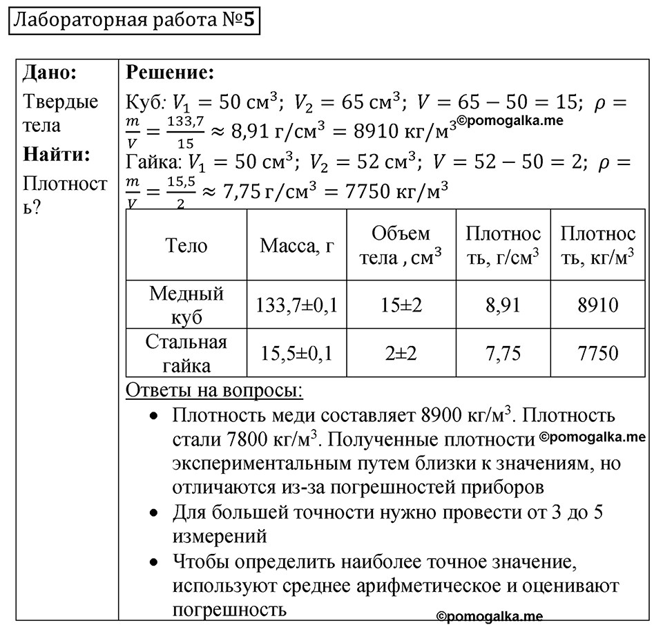 лабораторная работа 5 физика 7 класс Минькова тетрадь для лабораторных работ 2026 год