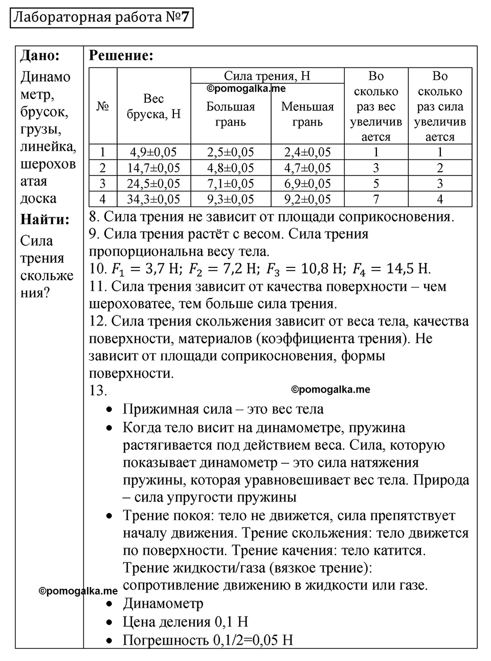 лабораторная работа 7 физика 7 класс Минькова тетрадь для лабораторных работ 2026 год