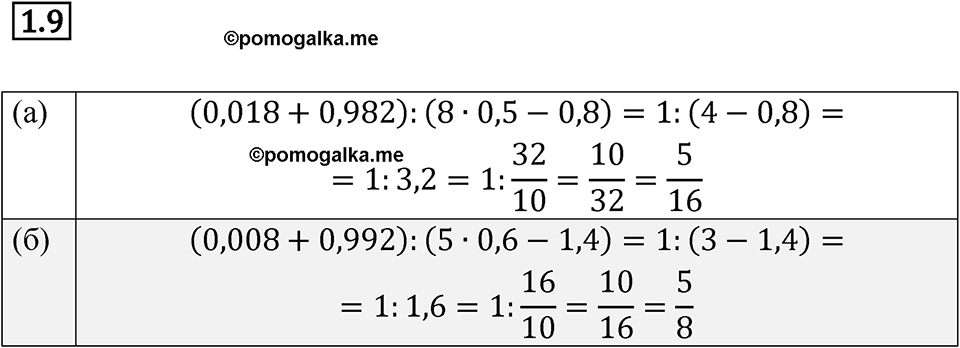 страница 5 номер 1.9 алгебра 7 класс Мордкович 2021 год