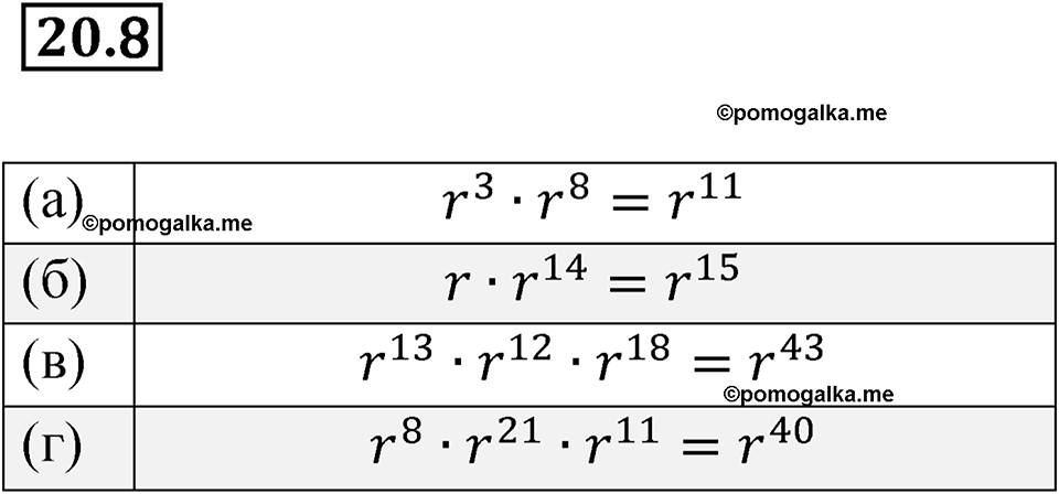 страница 99 номер 20.8 алгебра 7 класс Мордкович 2021 год