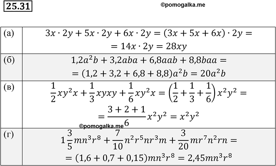 страница 118 номер 25.31 алгебра 7 класс Мордкович 2021 год