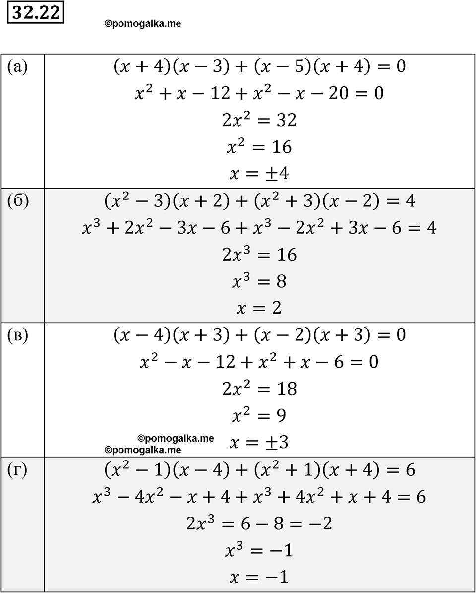 Номер 32.22 - ГДЗ по алгебре за 7 класс Мордкович с решением из задачника