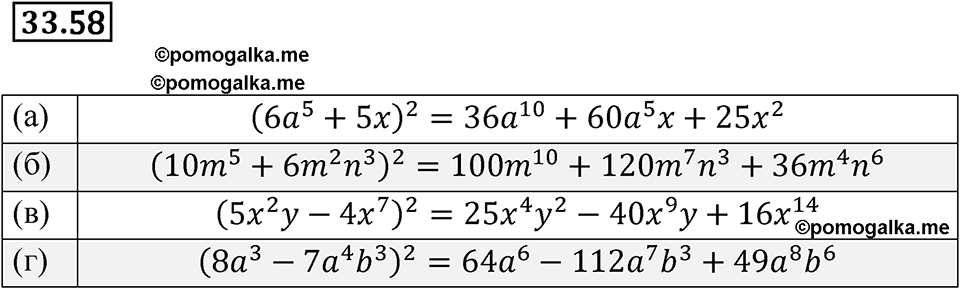 страница 150 номер 33.58 алгебра 7 класс Мордкович 2021 год