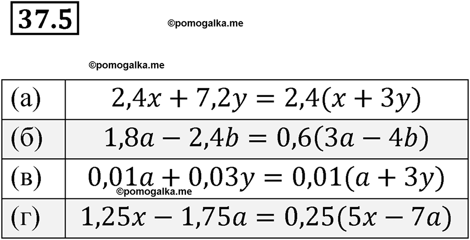 страница 162 номер 37.5 алгебра 7 класс Мордкович 2021 год