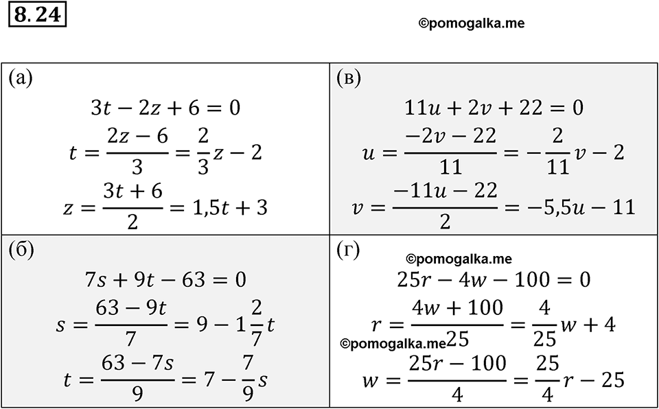 страница 45 номер 8.24 алгебра 7 класс Мордкович 2021 год