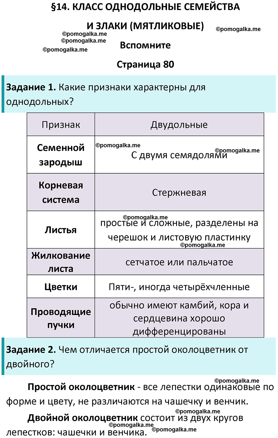страница 80 биология 7 класс Пасечник, Суматохин учебник 2024 год