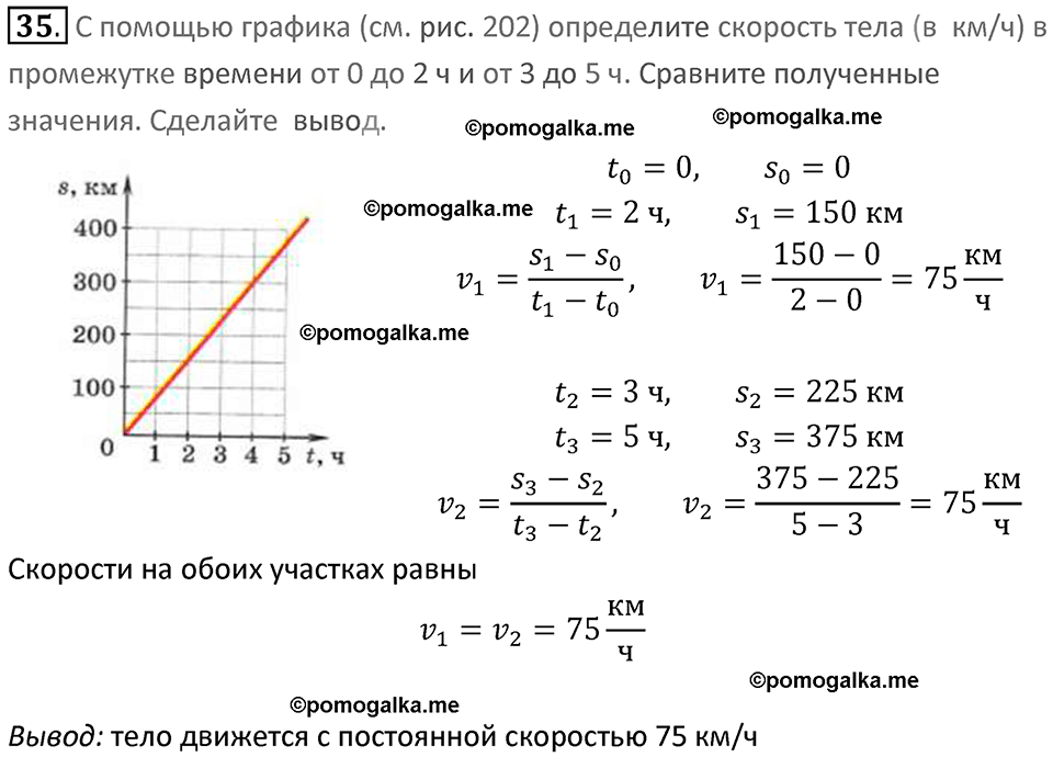 Задачи для повторения номер 35 физика 7 класс Перышкин учебник 2023 год