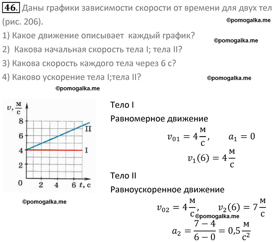 Задачи для повторения номер 46 физика 7 класс Перышкин учебник 2023 год