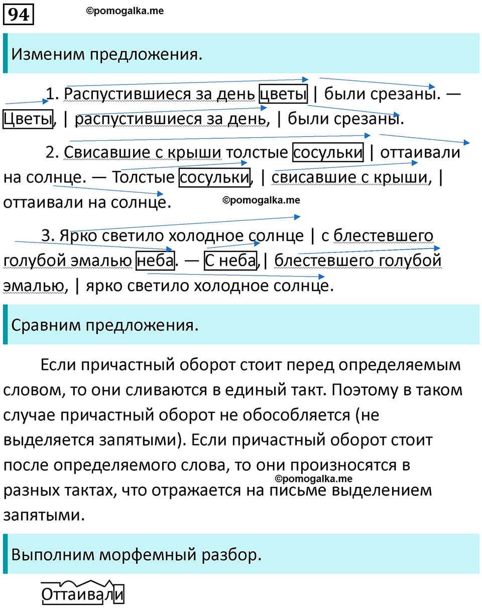 упражнение 94 русский язык 7 класс Пименова, Еремеева, Купалова, Лидман-Орлова 2025 год