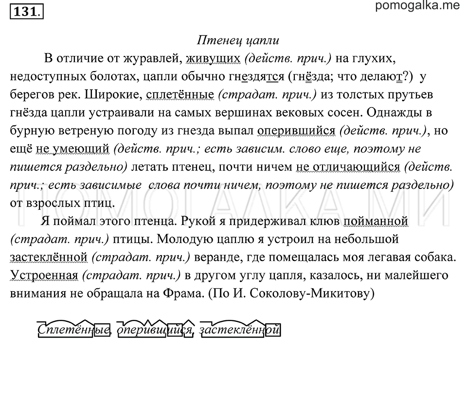 страница 52 упражнение 131 русский язык 7 класс Пименова, Еремеева, Купалова 2012 год