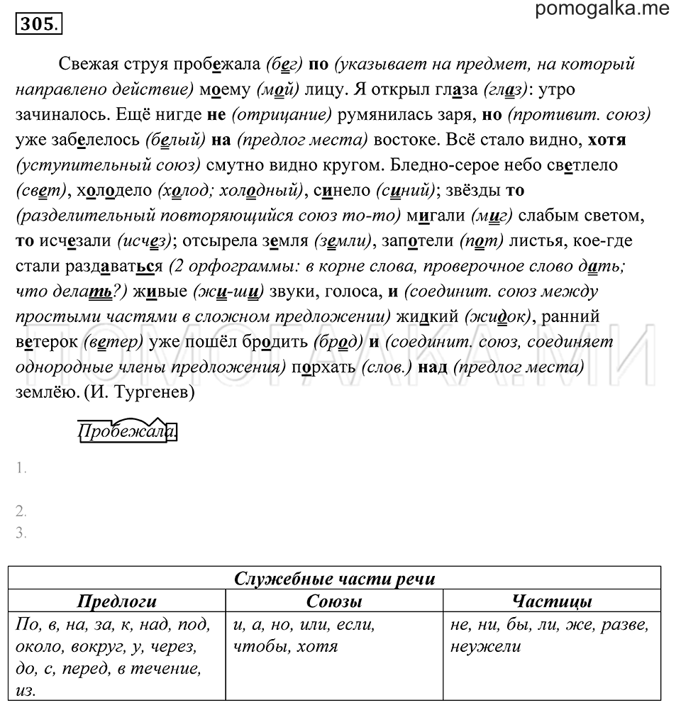 страница 114 упражнение 305 русский язык 7 класс Пименова, Еремеева, Купалова 2012 год