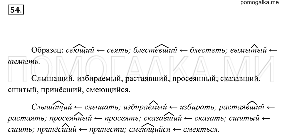 страница 25 упражнение 54 русский язык 7 класс Пименова, Еремеева, Купалова 2012 год