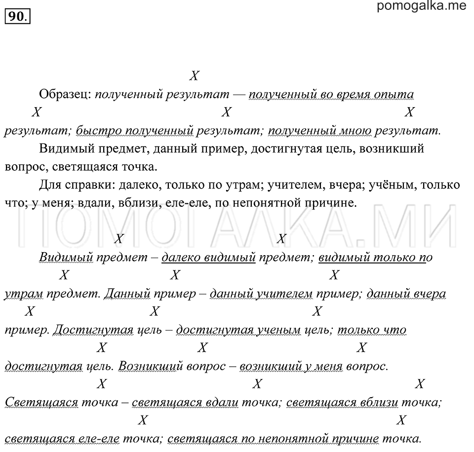 страница 36 упражнение 90 русский язык 7 класс Пименова, Еремеева, Купалова 2012 год