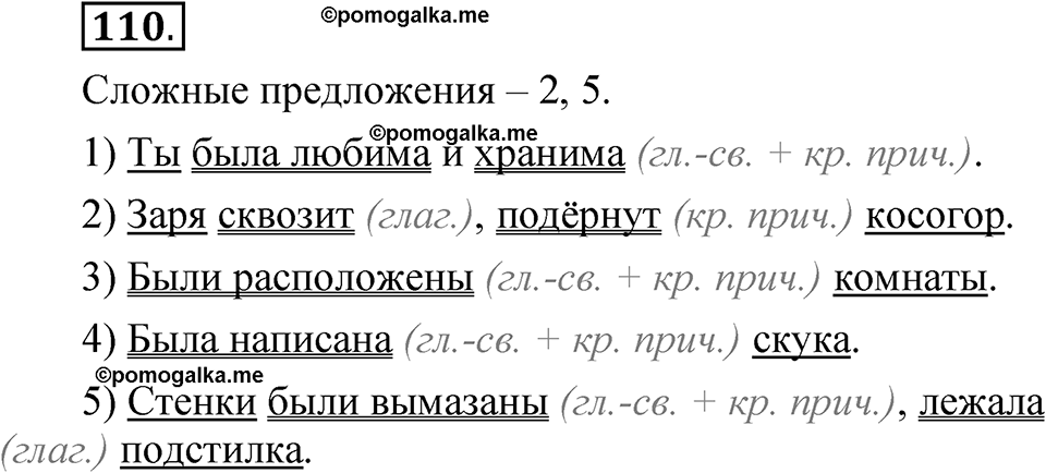 упражнение 110 русский язык 7 класс Рыбченкова 2023 год