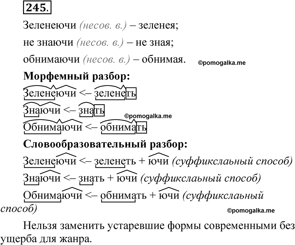 упражнение 245 русский язык 7 класс Рыбченкова 2023 год