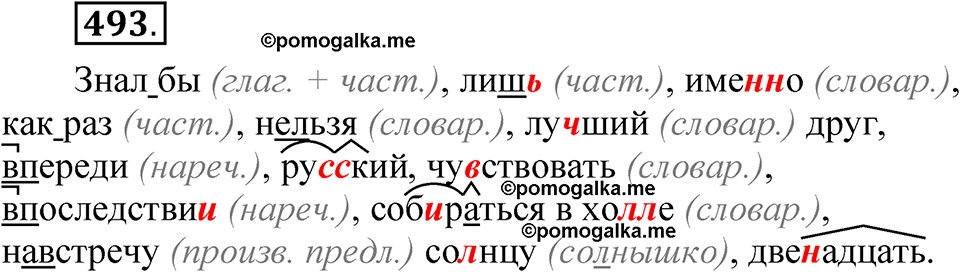 упражнение 493 русский язык 7 класс Рыбченкова 2023 год