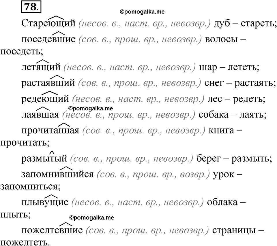 упражнение 78 русский язык 7 класс Рыбченкова 2023 год