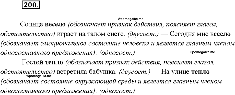 страница 108 упражнение 200 русский язык 7 класс Рыбченкова 2015 год