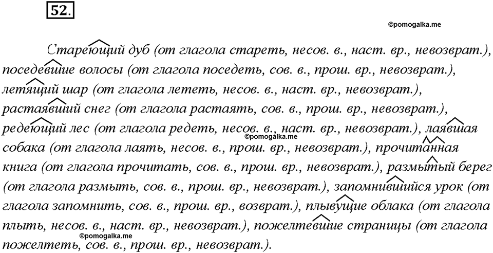 страница 31 упражнение 52 русский язык 7 класс Рыбченкова 2015 год