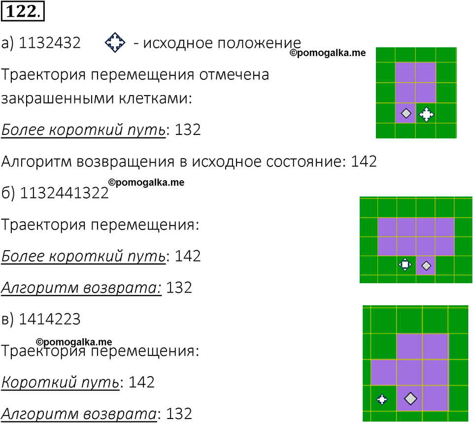 часть 1 номер 122 рабочая тетрадь по информатике 8 класс Босова 2023 год Просвещение