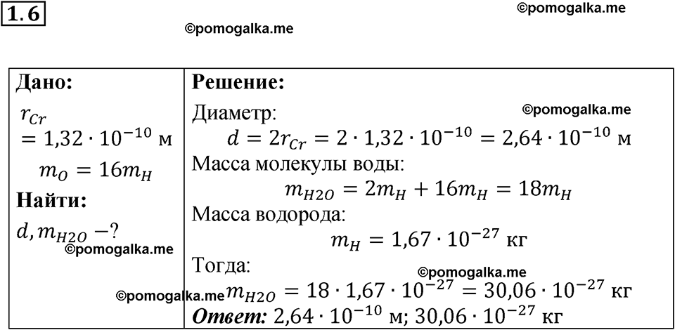 номер 1.6 физика 8 класс Ханнанова рабочая тетрадь 2025 год