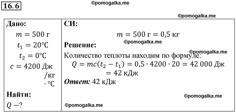 номер 16.6 физика 8 класс Ханнанова рабочая тетрадь 2025 год