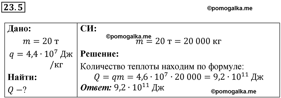 номер 23.5 физика 8 класс Ханнанова рабочая тетрадь 2025 год