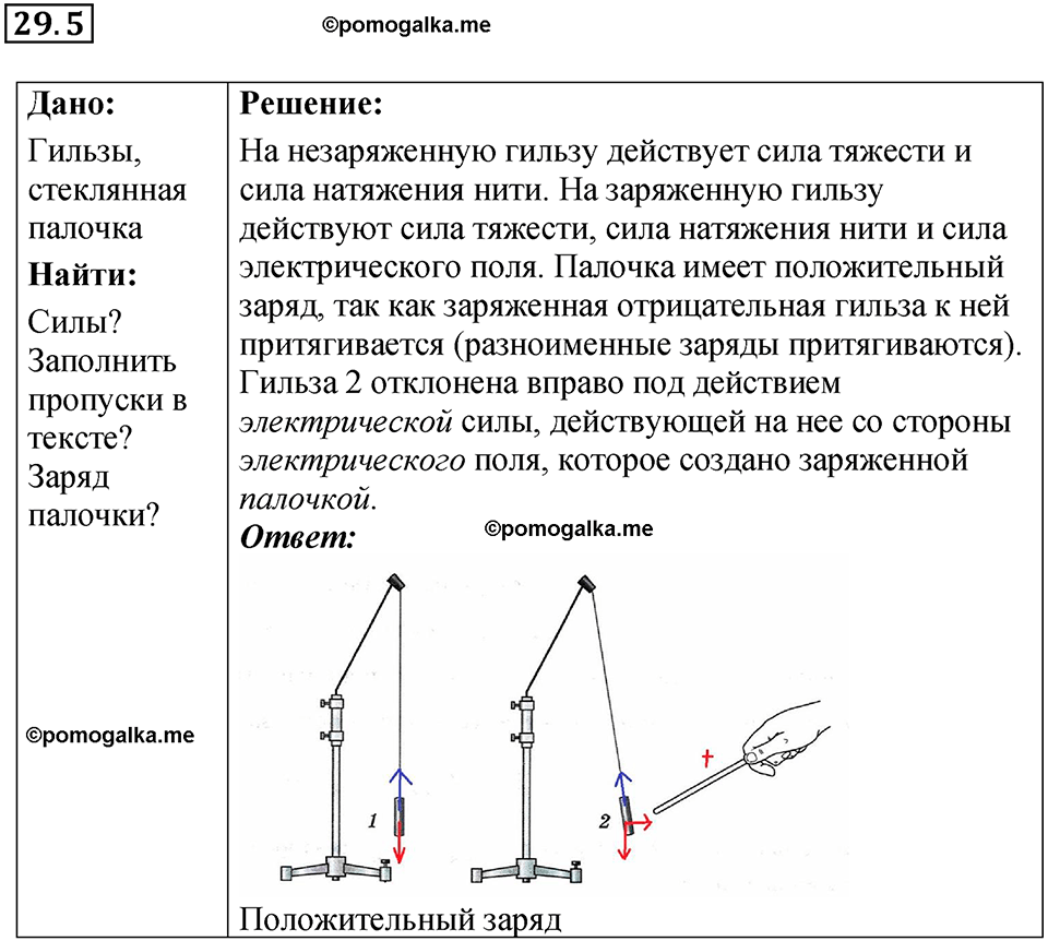 номер 29.5 физика 8 класс Ханнанова рабочая тетрадь 2025 год
