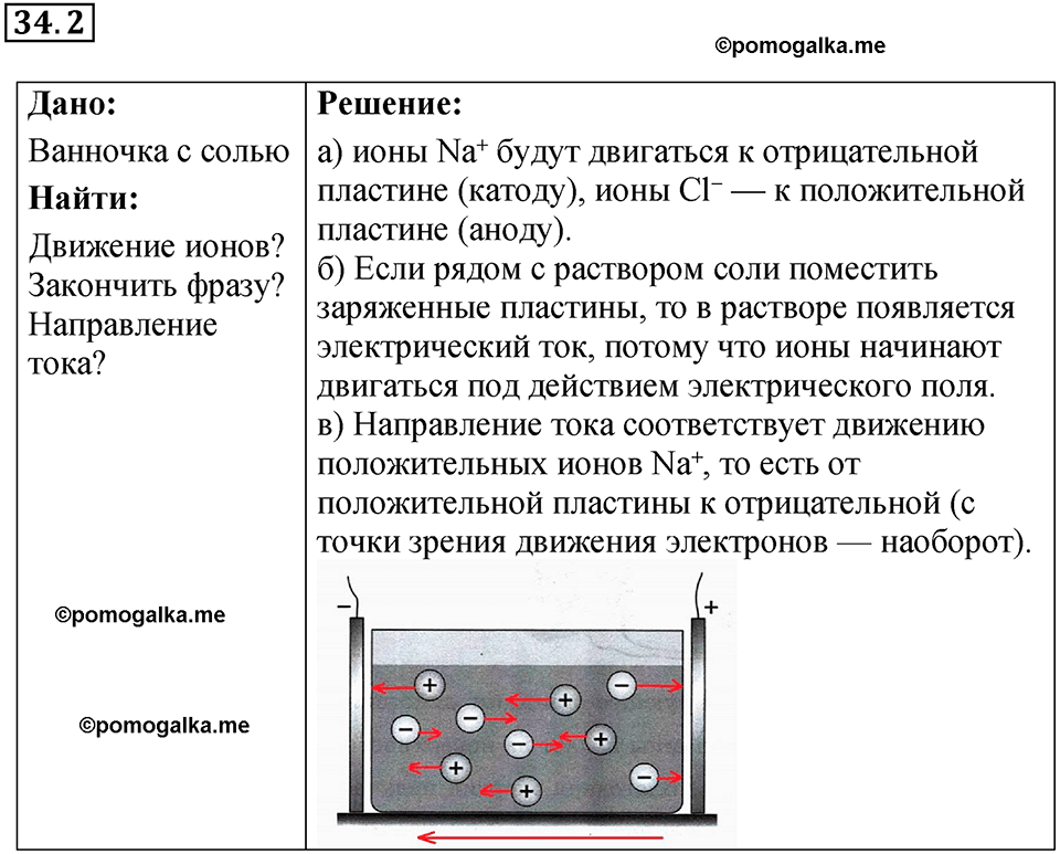 номер 34.2 физика 8 класс Ханнанова рабочая тетрадь 2025 год