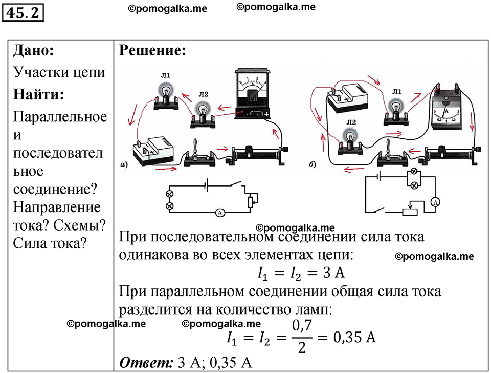 номер 45.2 физика 8 класс Ханнанова рабочая тетрадь 2025 год