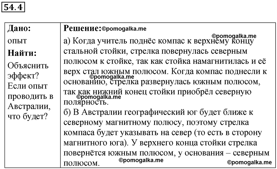 номер 54.4 физика 8 класс Ханнанова рабочая тетрадь 2025 год