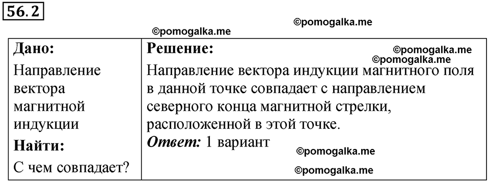номер 56.2 физика 8 класс Ханнанова рабочая тетрадь 2025 год