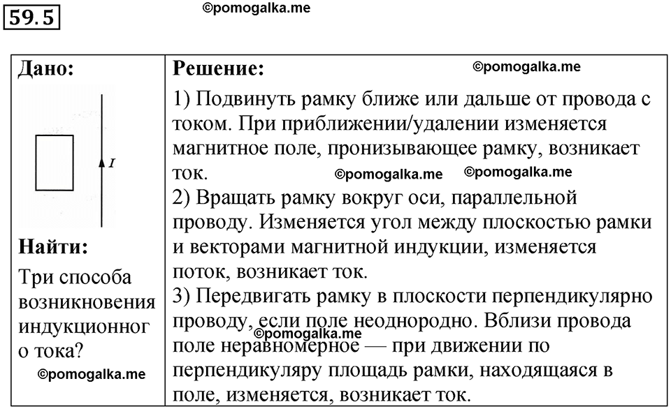 номер 59.5 физика 8 класс Ханнанова рабочая тетрадь 2025 год