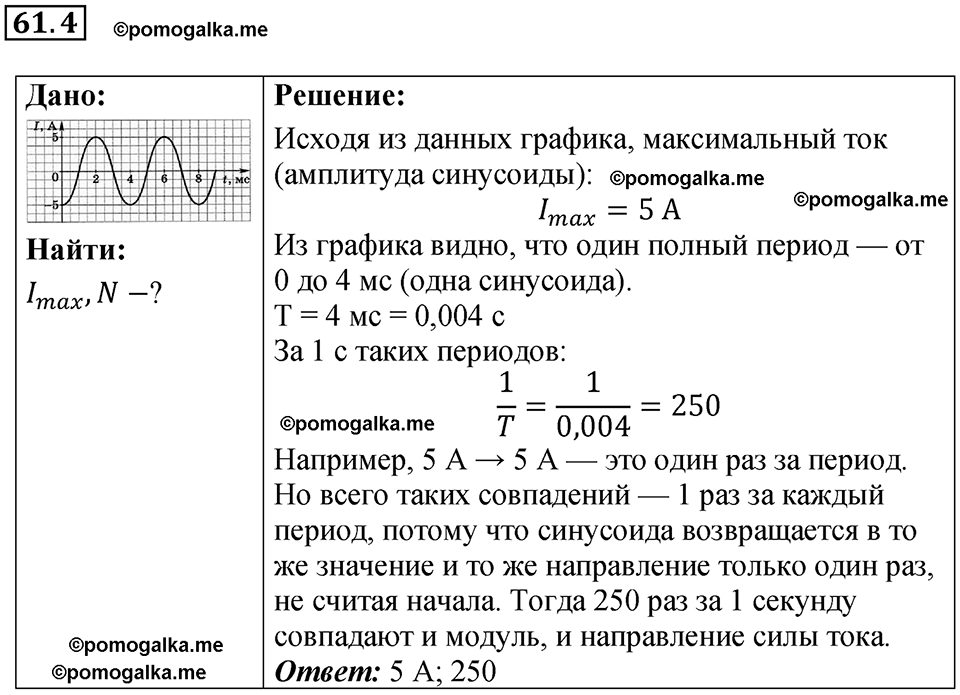 номер 61.4 физика 8 класс Ханнанова рабочая тетрадь 2025 год