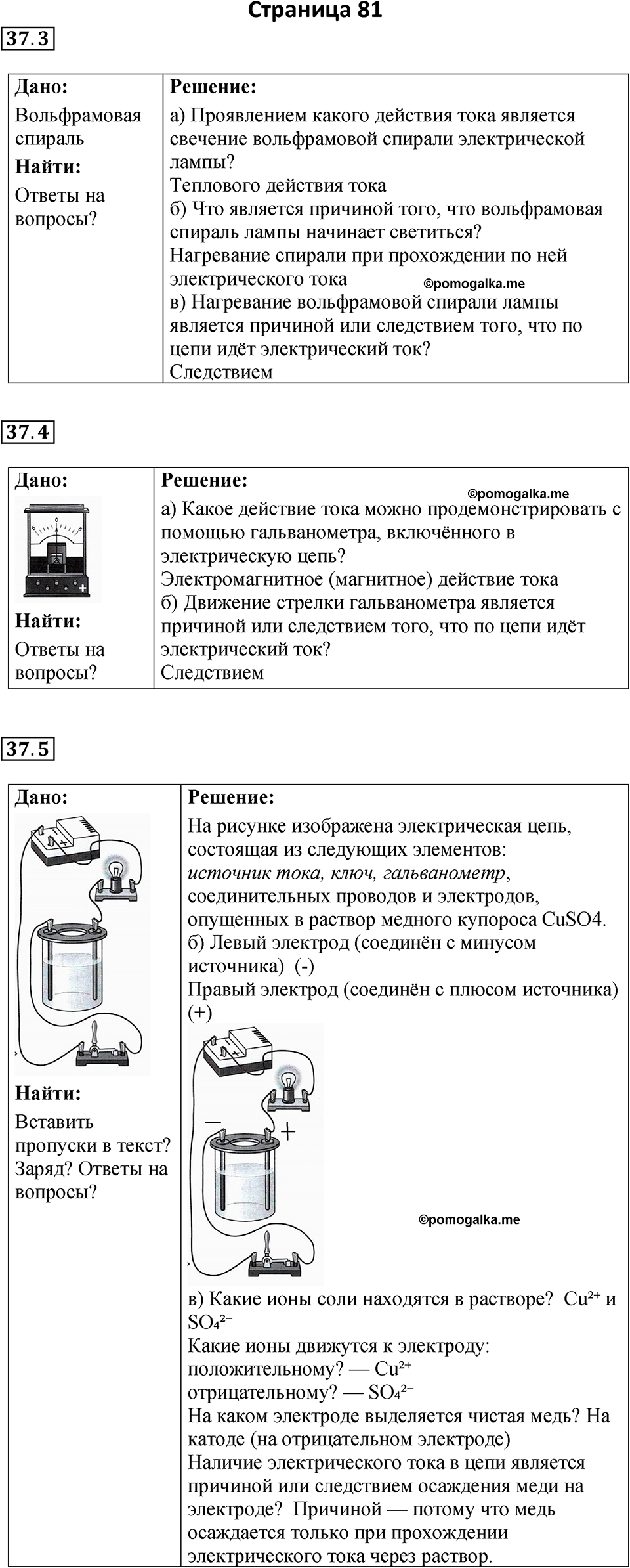 страница 81 физика 8 класс Ханнанова рабочая тетрадь 2025 год