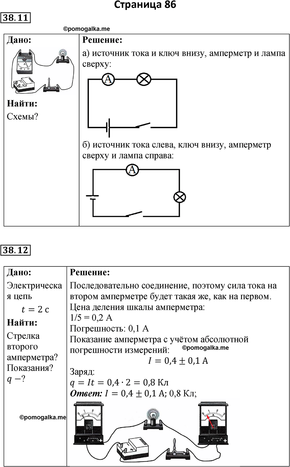 страница 86 физика 8 класс Ханнанова рабочая тетрадь 2025 год