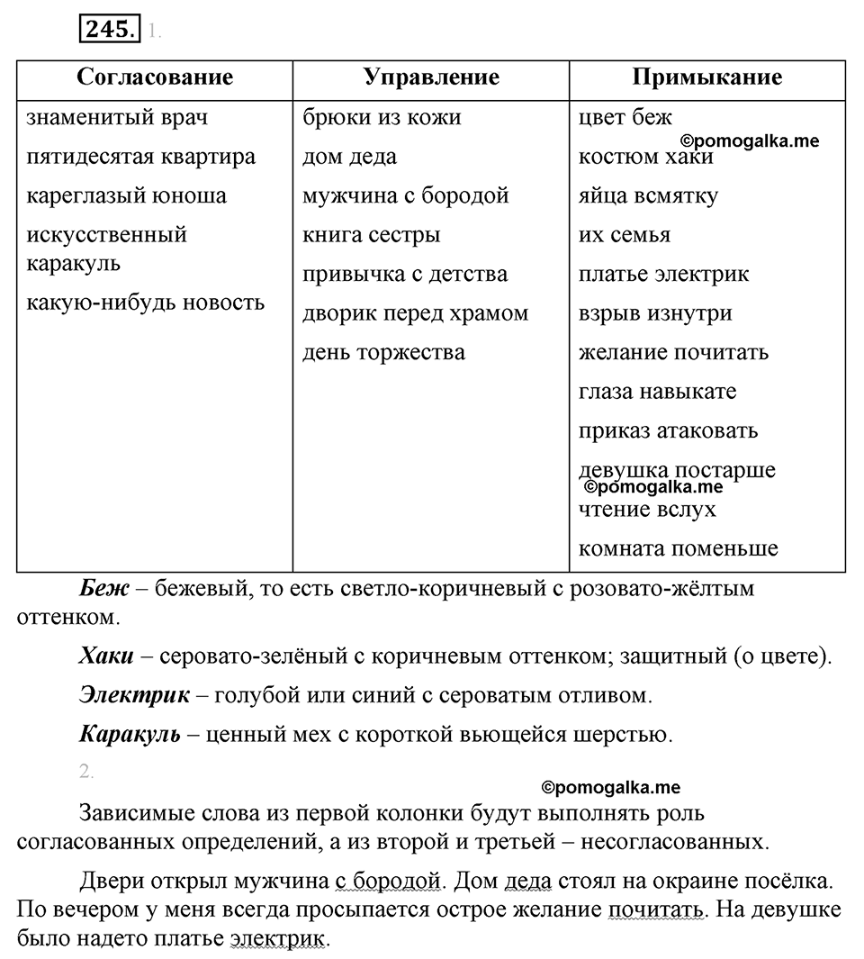 страница 135 упражнение 245 русский язык 8 класс Львова, Львов 2014 год