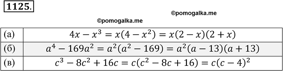 страница 251 номер 1125 алгебра 8 класс Макарычев 2023 год